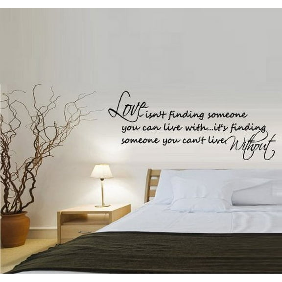 LOVE ISN'T FINDING SOMEONE ~ WALL DECAL, HOME DECOR 12" X 30"