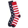 thumbnail image 3 of MeMoi Stars and Stripes Patriotic Crew Socks Navy 9-11, 3 of 3