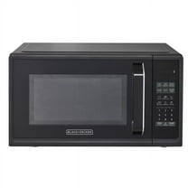 Black Modern Stainless Steel Finish .9cu ft 900-Watt Microwave Oven With Multi-Stage Cooking