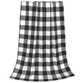 thumbnail image 2 of Sikiie Black White Plaid Ultra-Soft Micro flannel Blanket Luxury All Seasons Warm Blanket for Bedding Sofa and Travel (4 sizes)-80"x60", 2 of 7