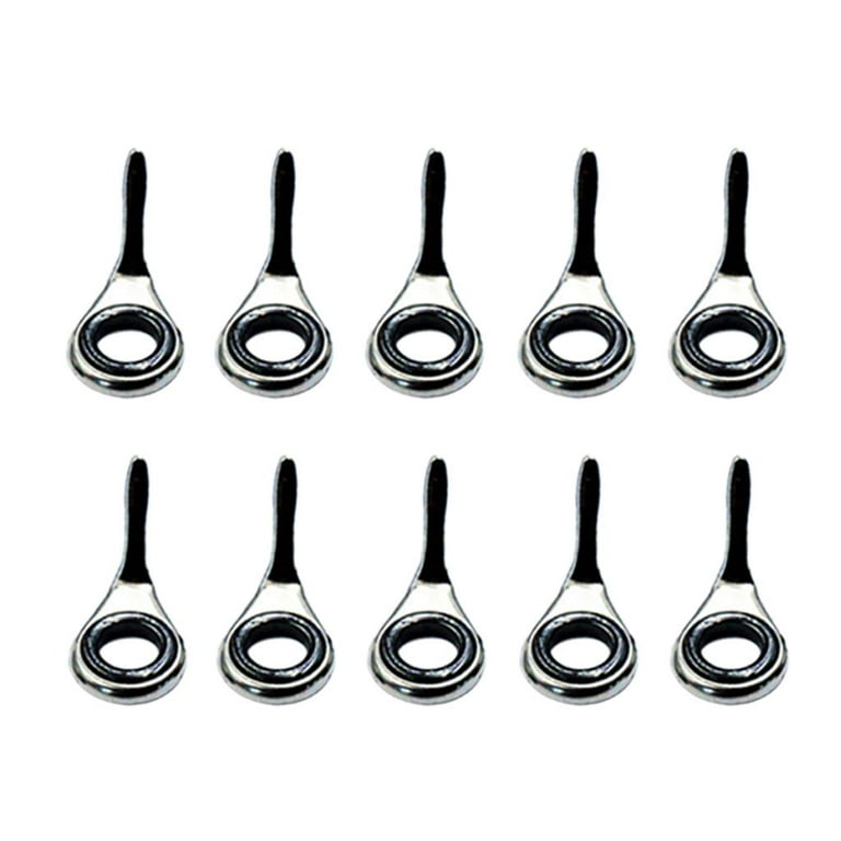 10 Pieces Fishing Rod Guides Fishing Line Guides Eye Sets 2/3 / 3.8 / 5.1 /  6.8 +Black, 2mm