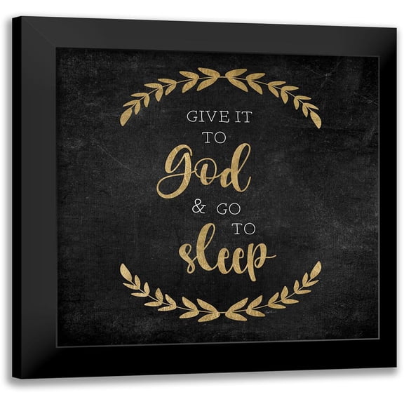 Carpentieri, Natalie 12x12 Black Modern Framed Museum Art Print Titled - Go To Sleep Gold
