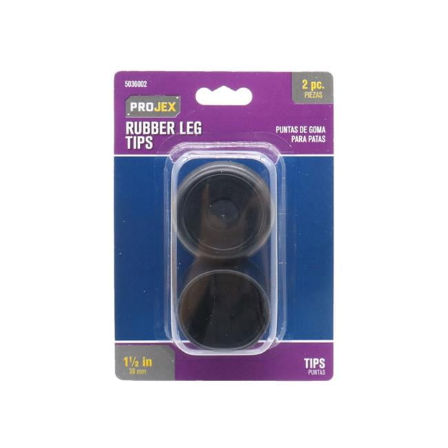 Projex 5036002 1.5 in. Rubber Leg Tip, Black Pack of 2