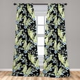thumbnail image 4 of Ambesonne Floral Curtains, Lily of the Valley Flowers, Pair of 28"x84", Pastel Green and Pale Blue, 4 of 5