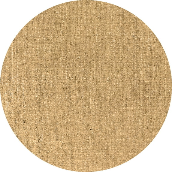 Ahgly Company Indoor Round Oriental Brown Industrial Area Rugs, 7' Round