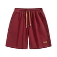 thumbnail image 3 of EOYWHK Mens Basketball Shorts Quick Dry Elastic Waist Mens Active Shorts Soft Lightweight Breathable for Workout Training Outdoor Sports Wine, Size M, 3 of 8
