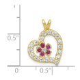 thumbnail image 3 of 10K Yellow Gold Charm Pendant Themed Cubic Zirconia CZ 21 mm 10, 3 of 3