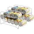 thumbnail image 5 of Simple Houseware Stackable Beverage Soda Can Dispenser Organizer Rack, White, 2 Pack, 5 of 6
