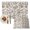 Brown, variant on Blue Floral Leaf Placemats Set of 4, Retro Farmhouse Plant Tree Branch Washable Wipeable Table Mats for Dining Tables, Indoor Outdoor Kitchen Place Mats for Holiday Party Table Decor