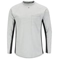 thumbnail image 1 of Bulwark Men's Long Sleeve Two-Tone Base Layer, Concealed Pocket-Big/Tall, Grey, 2X-Large, 1 of 4