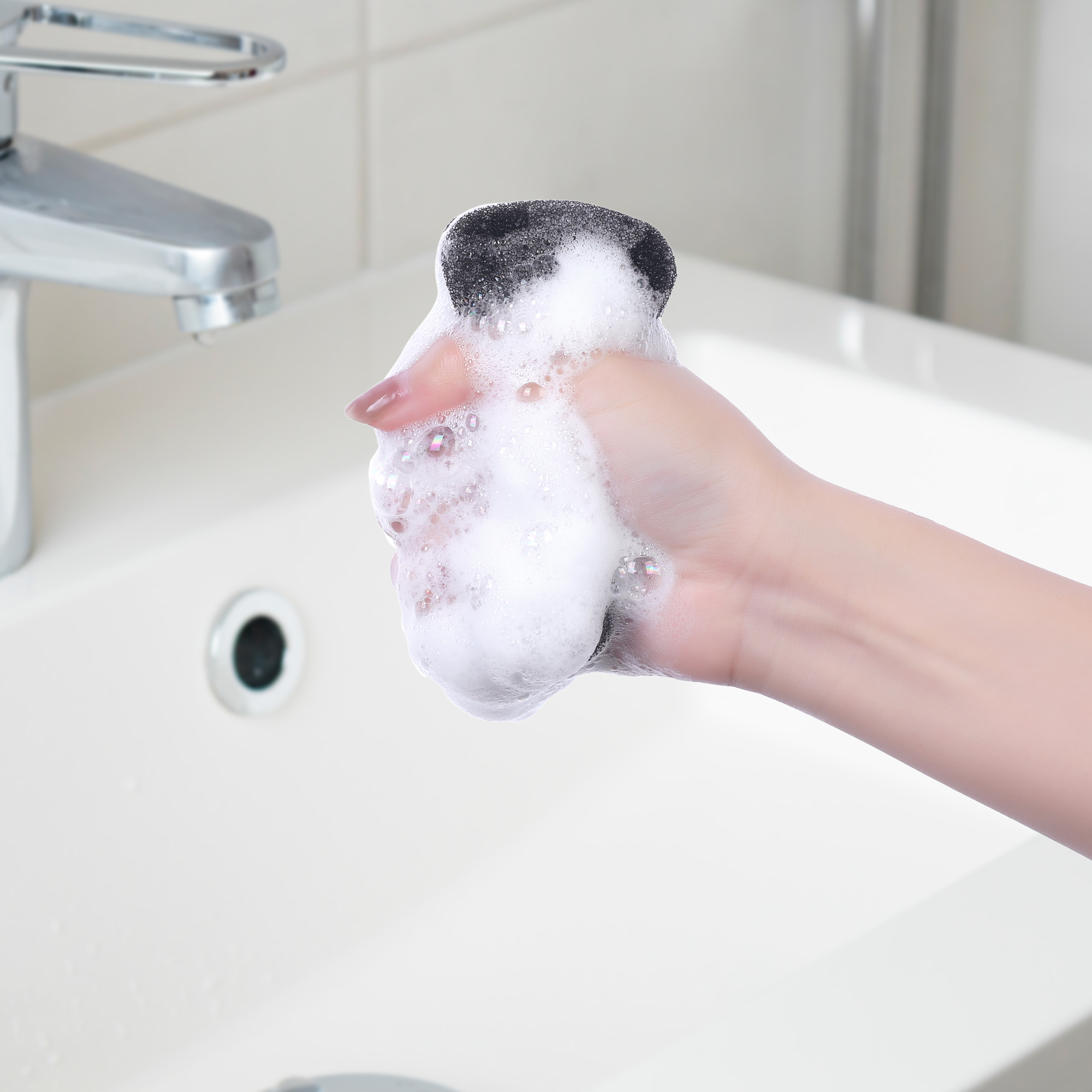 Unique Bargains Sponges Kitchen 25 Pcs Non-Scratch Scrub Dish Sponges Black