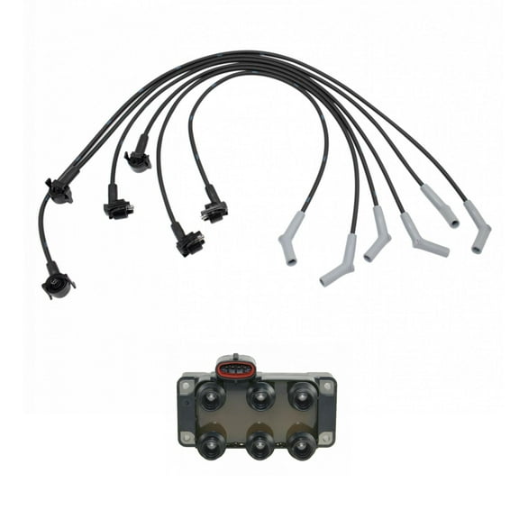 TRQ Engine Ignition Coil Pack & Spark Plug Wire Set for E150 E250 F150 V6 4.2L TKA01174 Fits select: 1998-2000 FORD F150, 1998-2000 FORD ECONOLINE