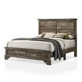 thumbnail image 2 of FOA Gafin 6pc Gray Wood Bedroom Set-King+2 Nightstands+Chest+Dresser+Mirror, 2 of 15