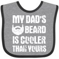 thumbnail image 3 of Inktastic My Dad's Beard is Cooler Than Yours in White Boys Baby Bib, 3 of 4
