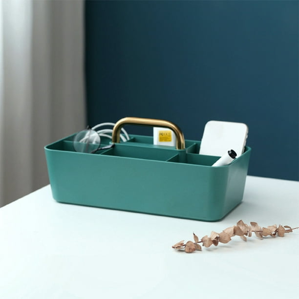 Poseidon Metal Handle Storage Box Dirt-proof PP Home Office Table Organizer  for Bathroom 