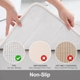 thumbnail image 6 of Buganda Memory Foam Bath Mats Soft Absorbent Bathroom Rugs 24" x 44", White, 6 of 8