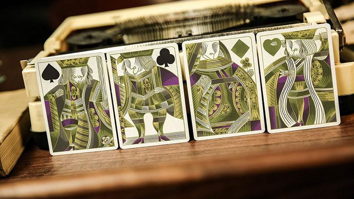 Reminisce Green Retro Standard by Ark Playing Cards