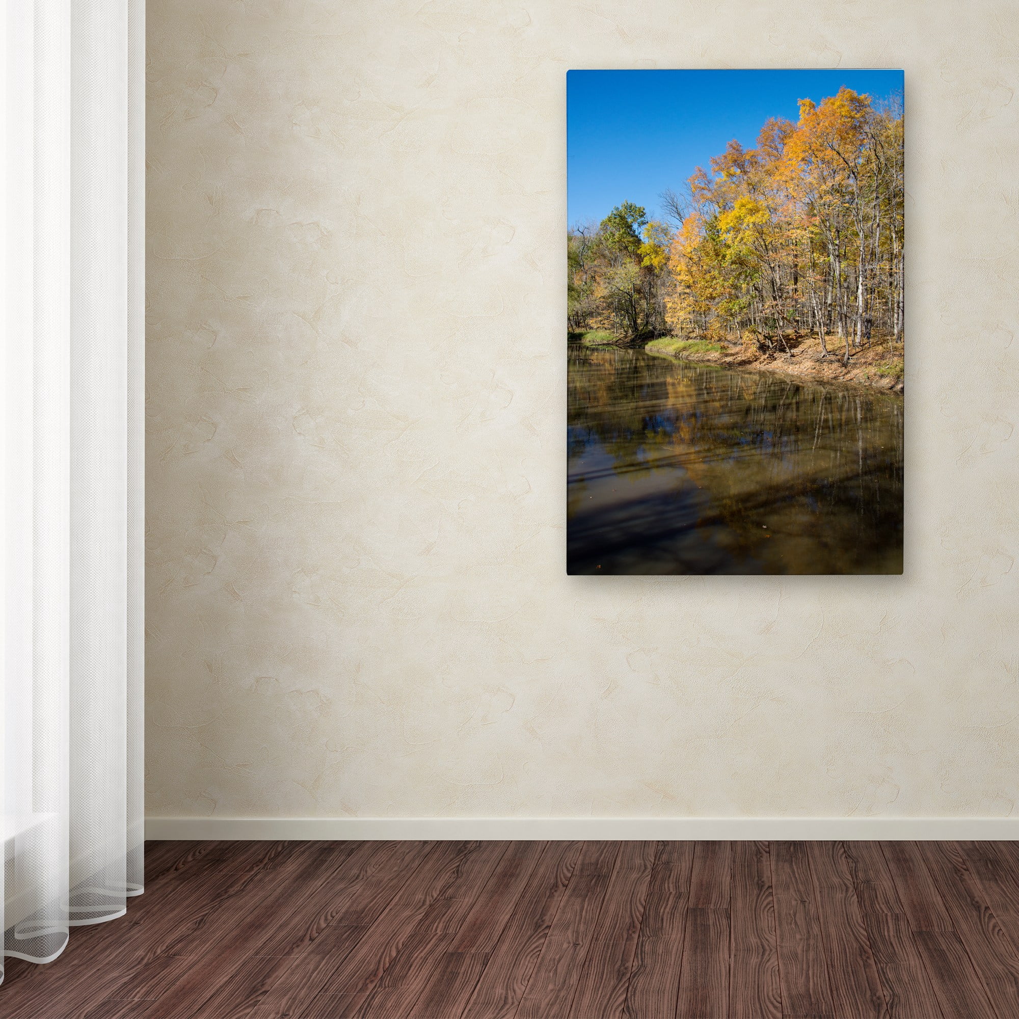 Trademark Fine Art "Vermilion River Autumn" Canvas Art by Kurt Shaffer