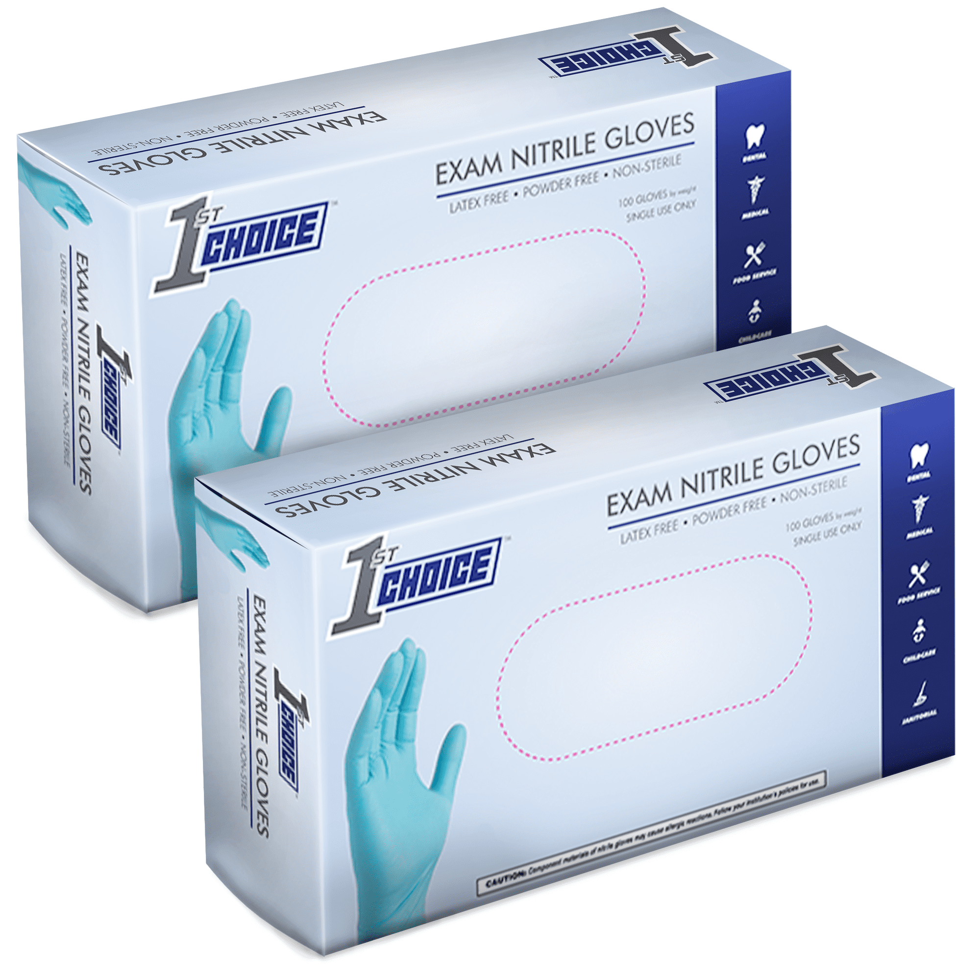 1st Choice Blue Nitrile Disposable Chemo-Rated & Fentanyl-Resistant Exam Gloves 3 Mil, Large 200