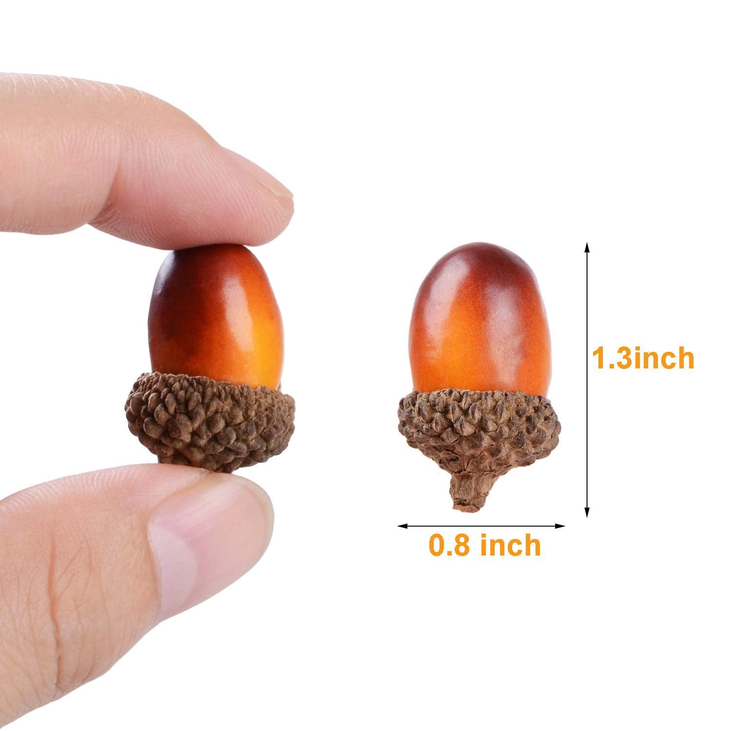 MOONQING 50Pcs Artificial Acorns Artificial Plants Indoors Fake Fruit Props Christmas Accessories for Party Ornaments,Dark