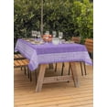 thumbnail image 4 of 52x70 Inch Outdoor Tablecloth with Umbrella Hole Zipper Rectangle Purple Retro Greek Key Rectangular Tablecloths Outside Waterproof Geometric Greece Ancient Rustic Patio Table Cover for Picnic Party, 4 of 8