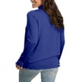 thumbnail image 2 of Women's Long Sleeve Mock Neck Base Tee Casual Trim Top Plus Size Lightweight, 2 of 5