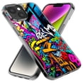 thumbnail image 2 of MUNDAZE Apple iPhone 12 Mini Shockproof Clear Hybrid Protective Phone Case Urban Graffiti Street Art Painting Cover, 2 of 5