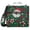 Santa Claus Candy Canes Holly Leaves, variant on Haosy 3 Ring Zipper Binder with Shoulder Strap Waterproof Trapper Keeper 2 Inch D-Ring 500 Sheets Capacity, Santa Claus Candy Canes Holly Leaves