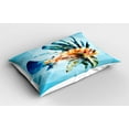 thumbnail image 2 of Ambesonne Sealife Pillow Sham 2 Pack, Ornamental Fish Style, 26"x20", Blue and Sky Blue, 2 of 3