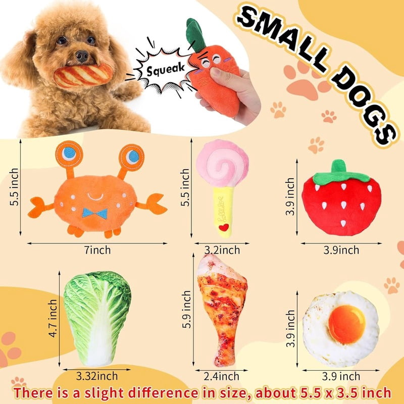 100Pcs Squeaky Toys Bulk for Small Puppy Dog Stuffed Plush Chew Toys Small Medium Dogs PET Toys with Squeakers for Puppies