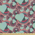 thumbnail image 1 of Romantic Fabric by the Yard, Valentine's Day Pattern with Bullseye Circles Love Ornate Heart Shapes, Decorative Upholstery Fabric for Chairs & Home Accents, 5 Yards, Multicolor by Ambesonne, 1 of 4