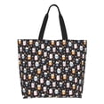 thumbnail image 1 of Fotbe Snowflake Cream Hot Cocoa Bolsa Tote Estética de Lona con Estampado para Mujer - Bolsa Reutilizable de Hombro Casual para Vacaciones, Compras, Trabajo y Gimnasio, 1 of 8