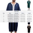 thumbnail image 3 of Yaoyar Mens Middle Eastern Traditional Robe Mid Sleeve Round Neck Embroidered Men's Clothing Middle East Kaftan Saudi Arab Caftans Islamic Abaya Dress Dubai Robes, 3 of 5