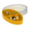 thumbnail image 2 of Unique Bargains 1 Pc 4 Grids Rotating Lid Pill Case Durable for Travel Yellow, 2 of 6