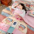 thumbnail image 3 of Erosebridal Pink Flowers Car Twin Bedding Sets 7-Piece for Boys Girls,Rustic Cottage Camping Bedding Comforter Set for Boys Girls,Pink Reversible,Microfiber Bedroom Decor, 3 of 6