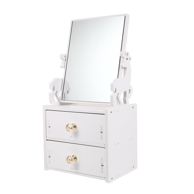 Miangastore Boîte de Rangement pour Cosmétiques de Table Miroir Cosmétique pour Commode