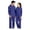 Blue, variant on Men's Airflow Enhanced Jumpsuit for Everyday Comfort and Mobility, Lightweight Design