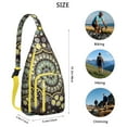 thumbnail image 2 of Chic Paisley Sling Backpack - Exotic Colorful Pattern Shoulder Bag, Fashionable Anti-Theft Pack for Commuters, 2 of 4