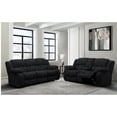 thumbnail image 3 of Global Furniture USA Transitional Reclining Sofa, Ebony U250 Ebony Modern Sofa, Durable Polyester Upholstery, 3 of 5