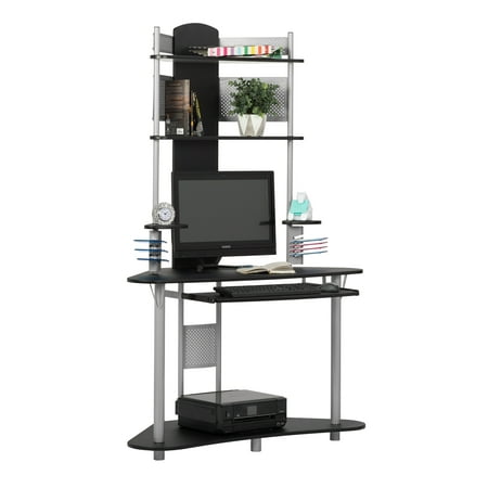 Calico Designs - Arch Tower Computer Desk - Black/Silver