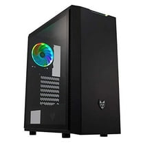 FSP ATX Mid Tower PC Gaming Case with a Tempered Glass Side Panel and 1 ARGB Fan & Light Bar (CMT350)