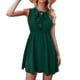 thumbnail image 2 of Vestido Corto De Gasa Con Volantes ANGGREK Sin Mangas Cuello En V, 2 of 6