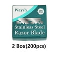 thumbnail image 3 of Waysh 200 Ct Single Edge Razor Blades, Stainless Steel, Pro Barber & Personal Shaving (2 Boxes), 3 of 9