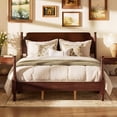 thumbnail image 2 of Queen Size Bed Frame with Headboard,Traditional Wood Spindle Post Bed,Vintage Platform Bed,Easy Assembly,Dark Walnut, 2 of 8