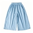 thumbnail image 2 of Agkizg Girls High Waist Wide Leg Pants Lightweight Loose Trousers for Summer Casual, Sizes 10-11 Years, 2 of 6