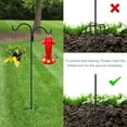thumbnail image 4 of Double Shepherds Hook for Outdoor, 60 Inch Bird Feeder Pole with 5 Prongs Base, 5/8 Inch Thick Heavy Duty Adjustable Garden Hook for Hanging Plant, Lantern, Hummingbird Feeder, 1 Pack, 4 of 5