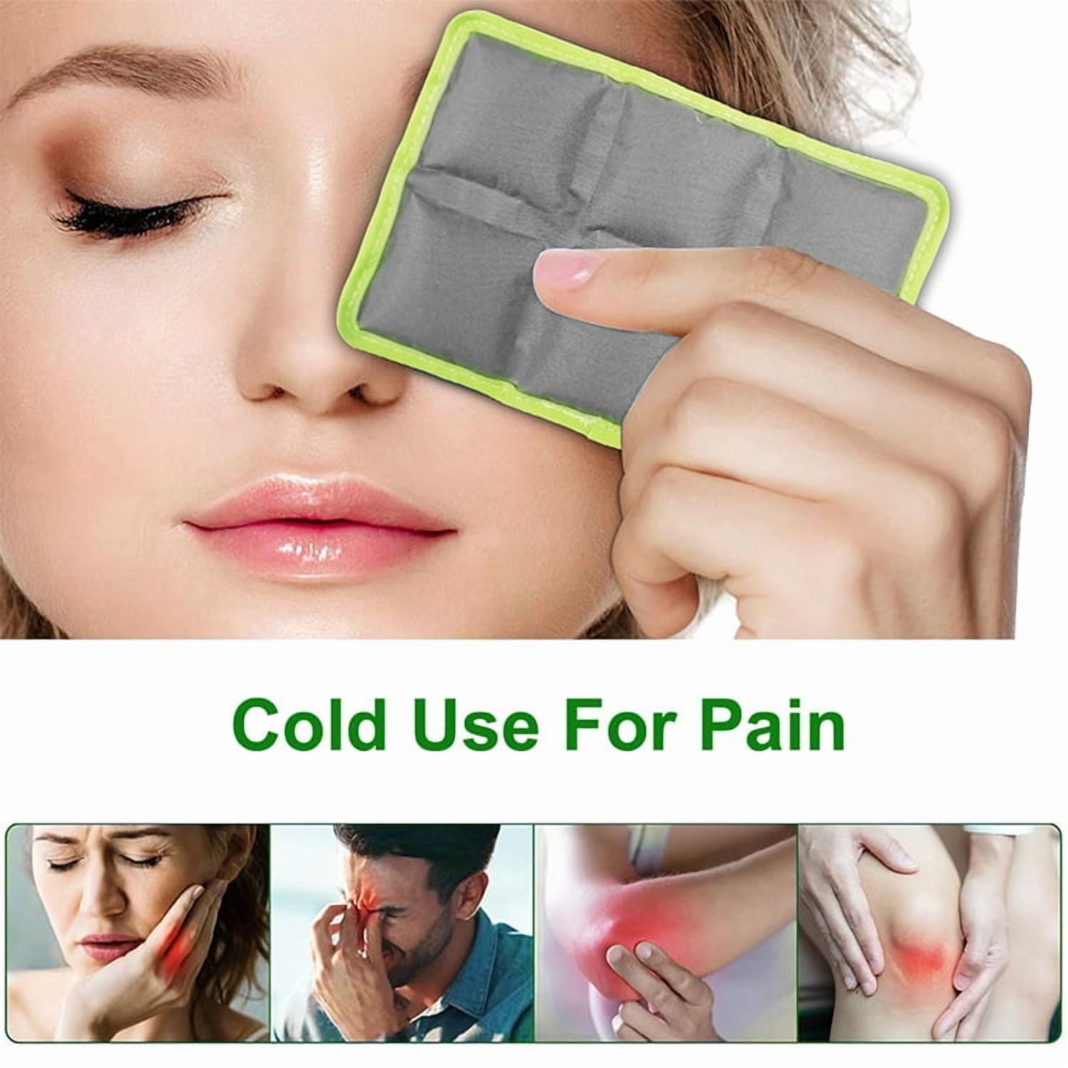 Ice Packs for Lunch Boxes & Coolers, Slim Reusable Space Saving Cooler Ice Packs,Water Absorption (6”x4”x0.7”) , Non-Toxic Cooler for Picnic,Sports & Camping (4Purple+4Green)