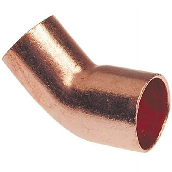 Nibco Elbow,45 Deg.,Wrot Copper,3/8",FTGxC 6062 3/8