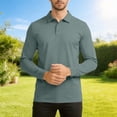 thumbnail image 6 of Men's Sporty UV Protection Sun Shirt Regular Fit Solid Color Long Sleeve Quick Dry Lightweight Breathable Sun Block Top for Outdoor Activities and Daily Wear Green XXL, 6 of 6