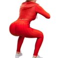 thumbnail image 3 of MixMatchy Women's Solid Scrunch Butt Lift Zip Up Crop Jacket Work Out Yoga Leggings Set Outfit, 3 of 5